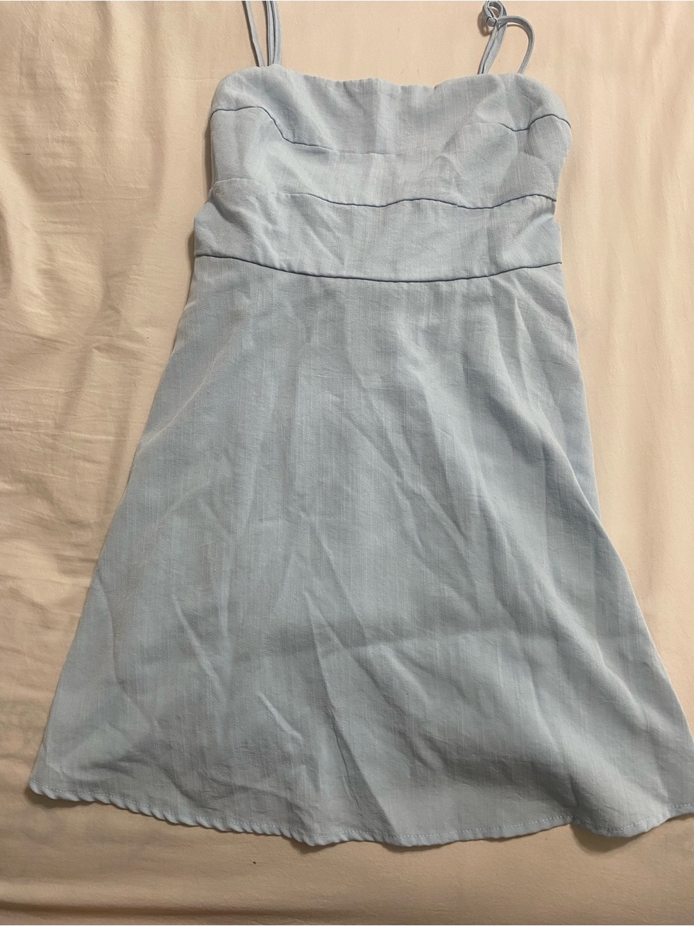 Altar'd State Light Blue Spaghetti-Strap Mini Dress
